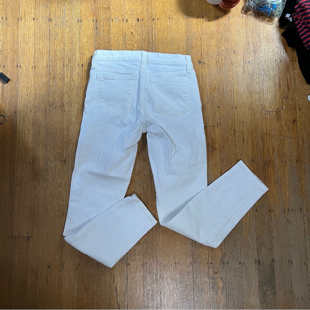 J. Crew Toothpick White Skinny Denim Jeans 25 High Rise Basic - Picture 9 of 10